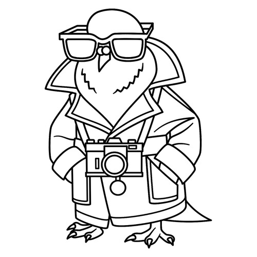 Coloring Page "Shpioniro Golubiro" free printable Italian Animal Meme Coloring Pages coloring page