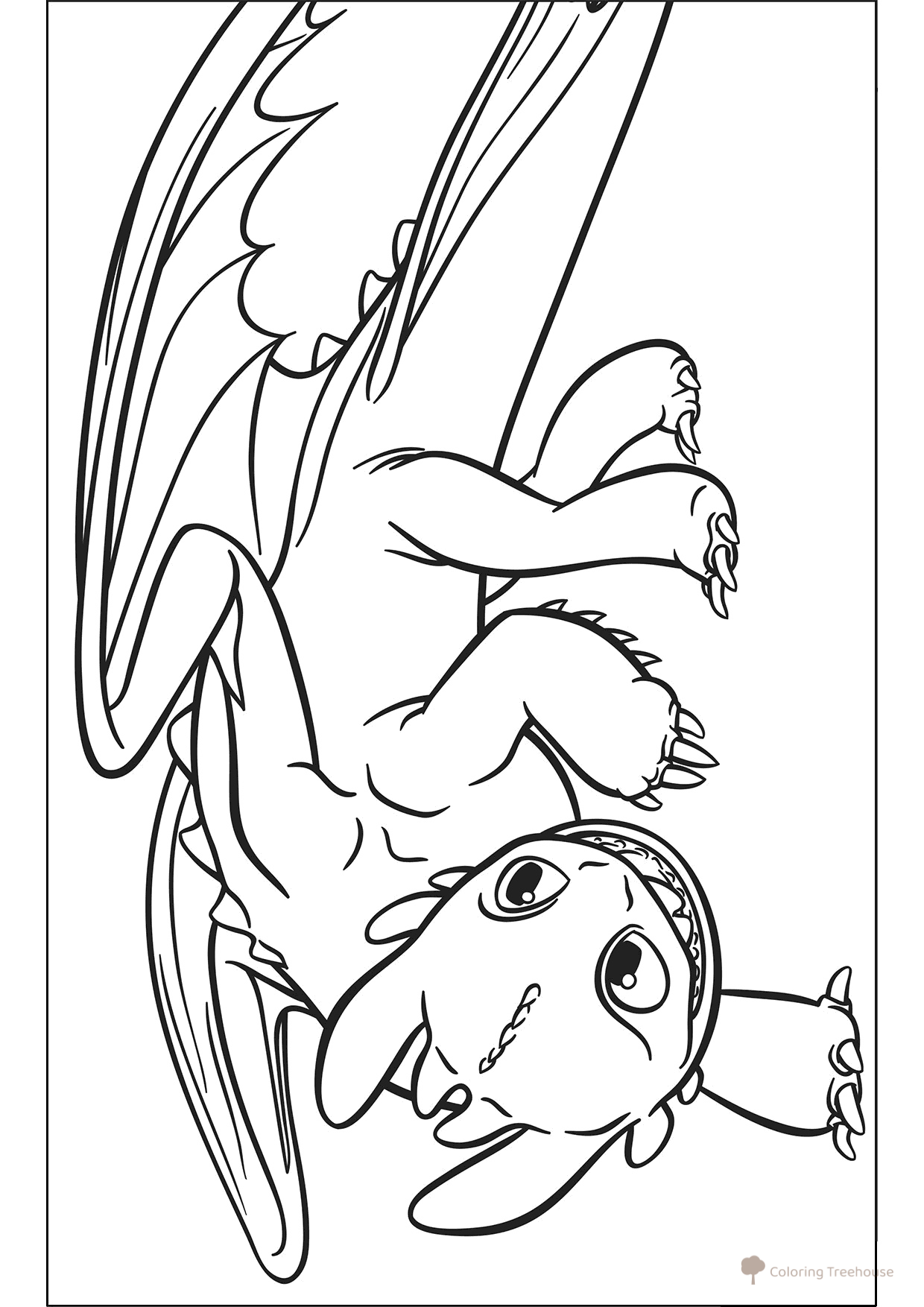 Light Fury Coloring Page free printable How to Train Your Dragon Coloring Pages coloring page