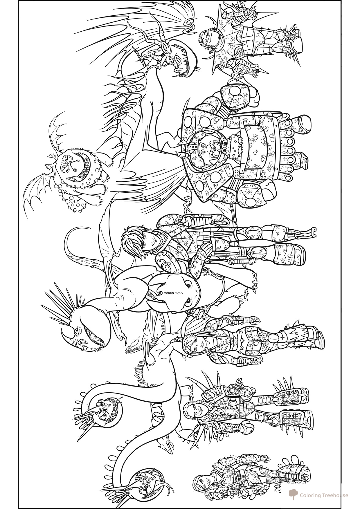 Página para colorear Cómo entrenar a tu dragón 3 dibujo para colorear gratis de How to Train Your Dragon Coloring Pages