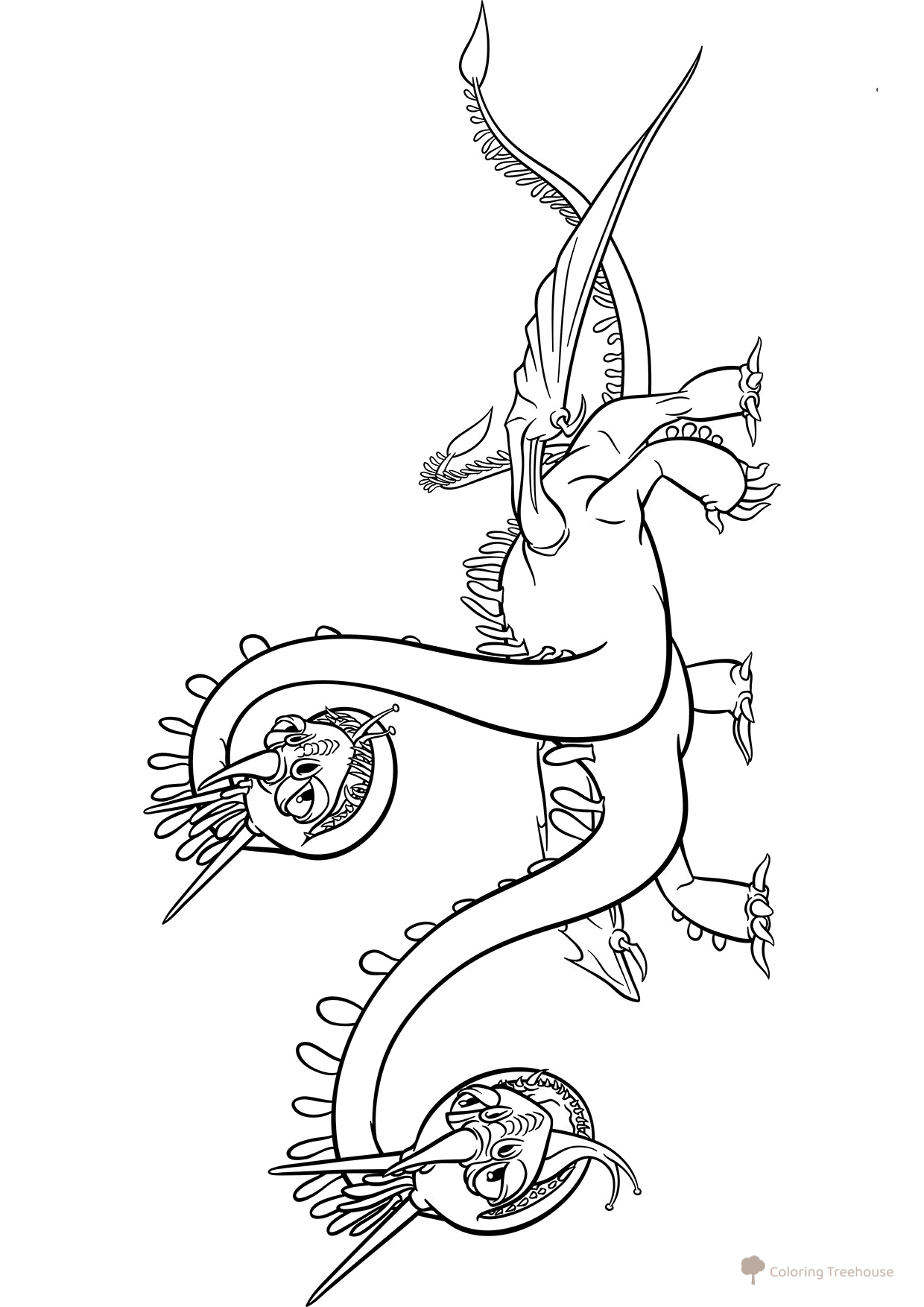 Página para colorear «Кошмарный Пристеголов» dibujo para colorear gratis de How to Train Your Dragon Coloring Pages