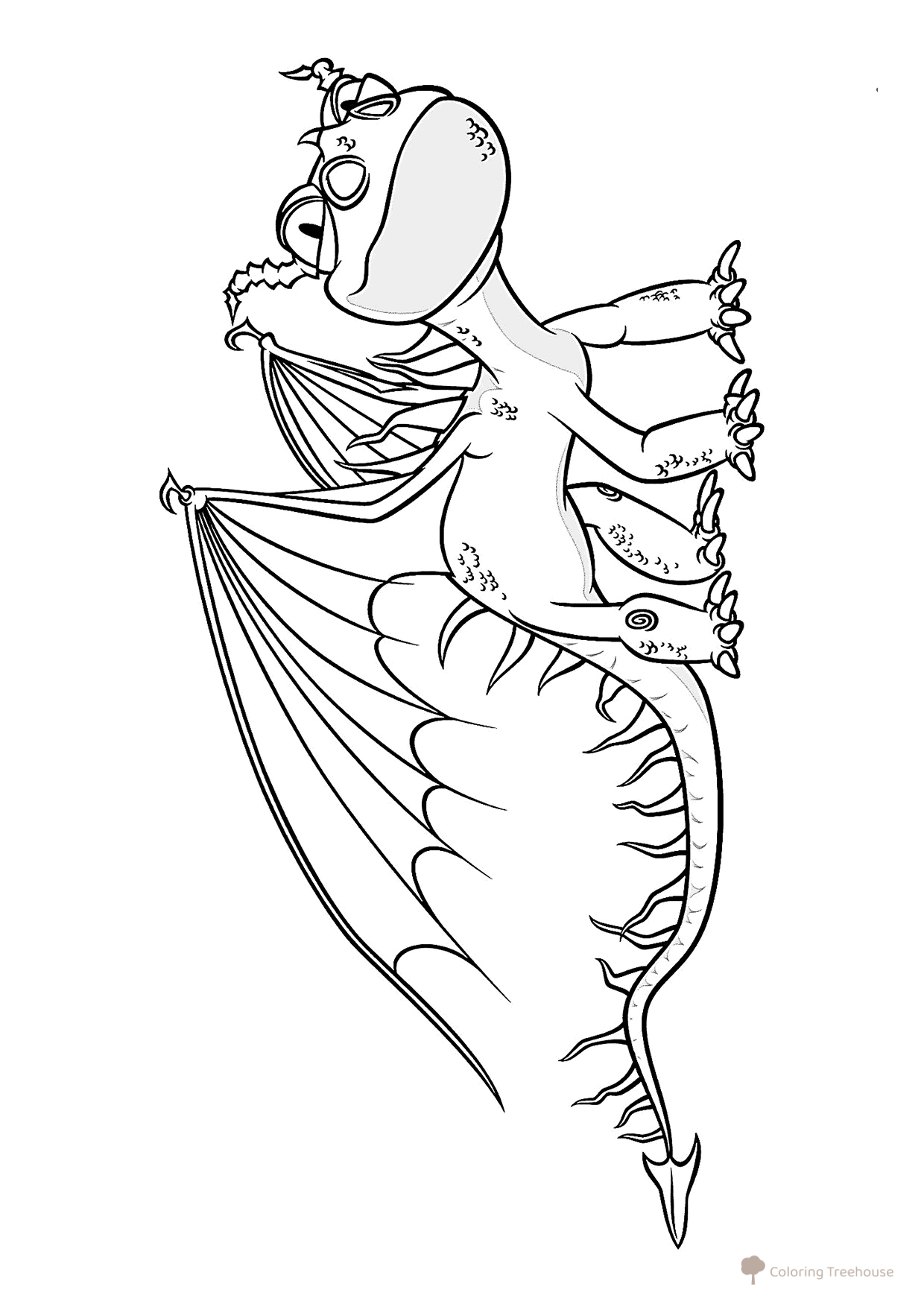 Página para colorear «Bebé del Zmeevik Malévolo» dibujo para colorear gratis de How to Train Your Dragon Coloring Pages