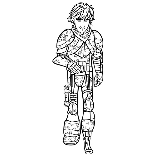 Viking Ikking - lámina para colorear dibujo para colorear gratis de How to Train Your Dragon Coloring Pages