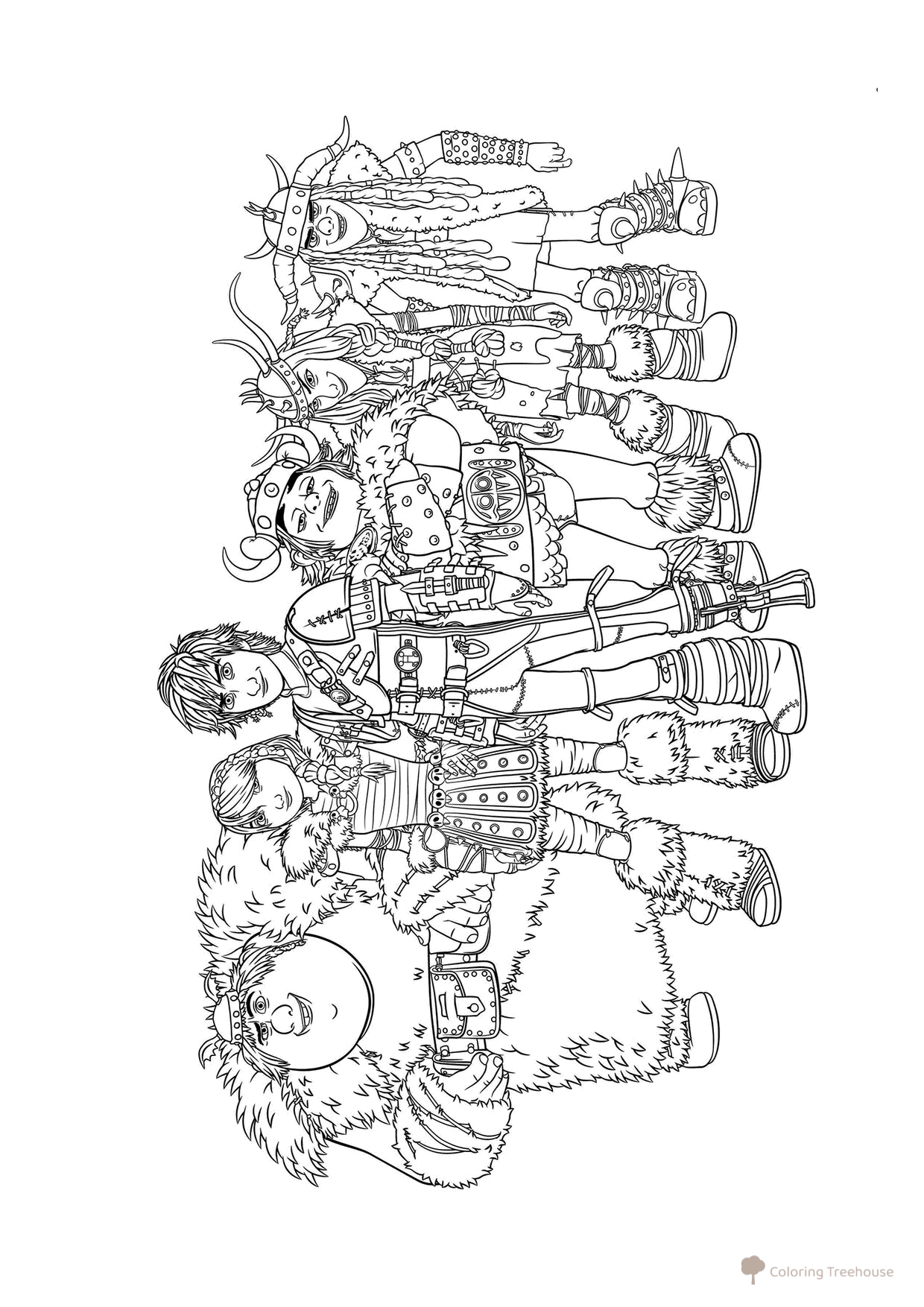 Página para colorear: Vikingos dibujo para colorear gratis de How to Train Your Dragon Coloring Pages