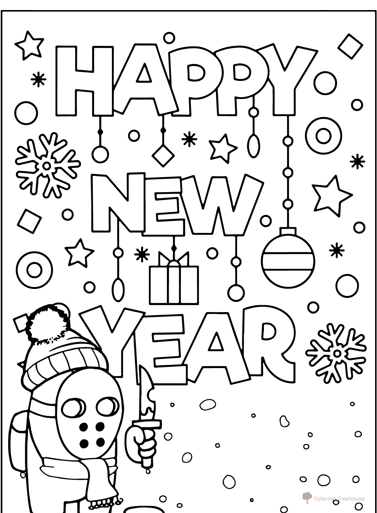 Página para colorear: máscara de hockey de Among Us para Año Nuevo dibujo para colorear gratis de Páginas para colorear de Among Us