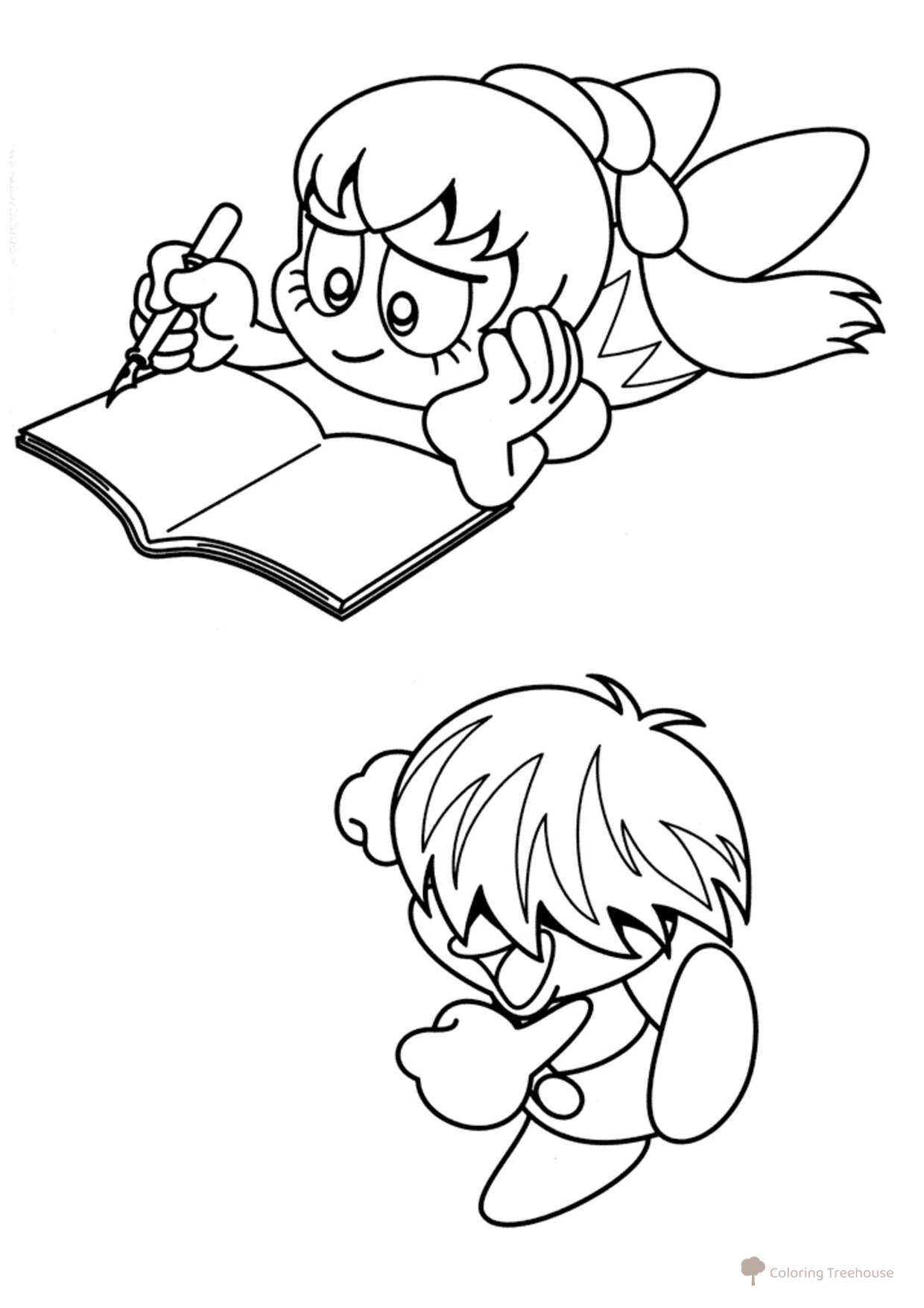 Tiff and Tuff Coloring Page free printable Kirby Coloring Pages coloring page