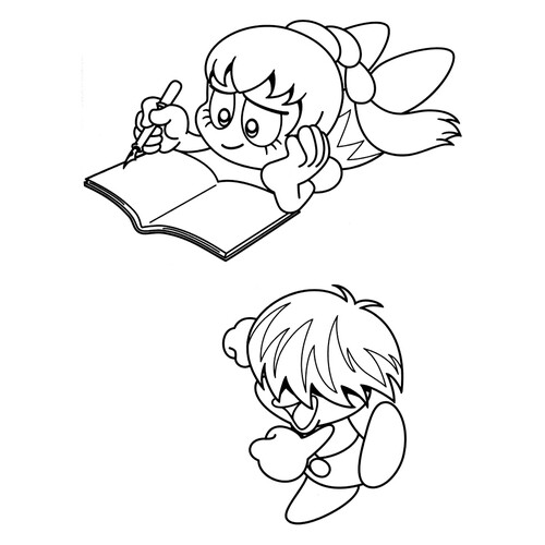 Tiff and Tuff Coloring Page free printable Kirby Coloring Pages coloring page
