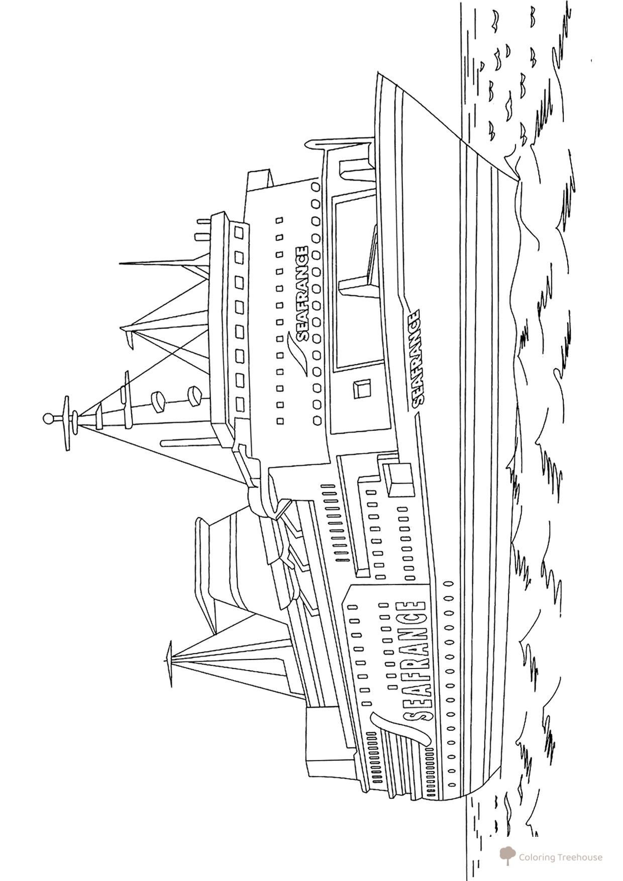 Large French Ship Coloring Page free printable Ship Coloring Pages coloring page