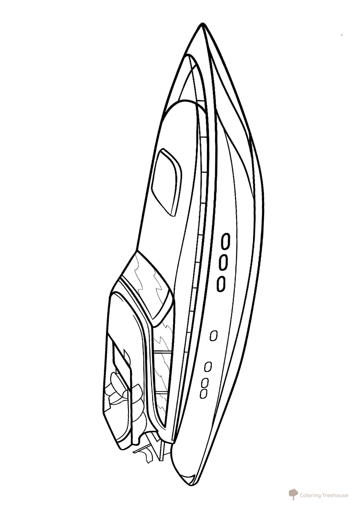 Motorboat Coloring Page free printable Ship Coloring Pages coloring page