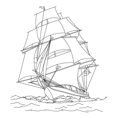 Página para colorear: Barco dibujo para colorear gratis de Páginas para colorear: barcos
