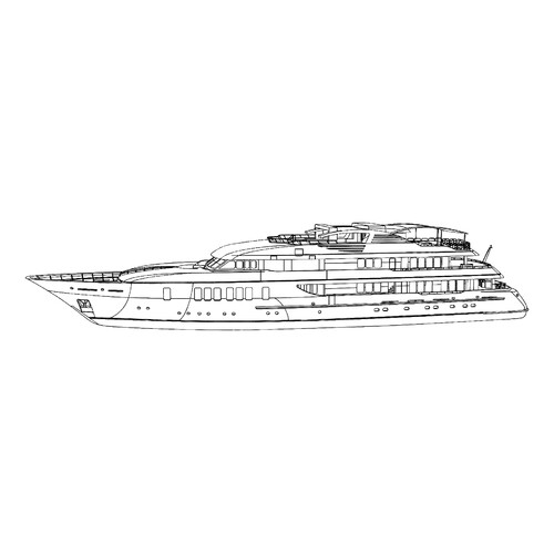 Luxury Superyacht Coloring Page free printable Ship Coloring Pages coloring page