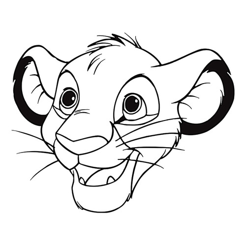 Simba Head Coloring Page free printable The Lion King Coloring Pages coloring page