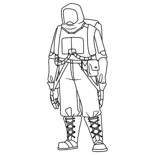Among Us Astronaut Costume Coloring Page free printable Among Us Coloring Pages coloring page