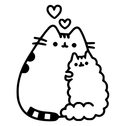 Pusheen and Stormy Coloring Page free printable Pusheen Coloring Pages coloring page