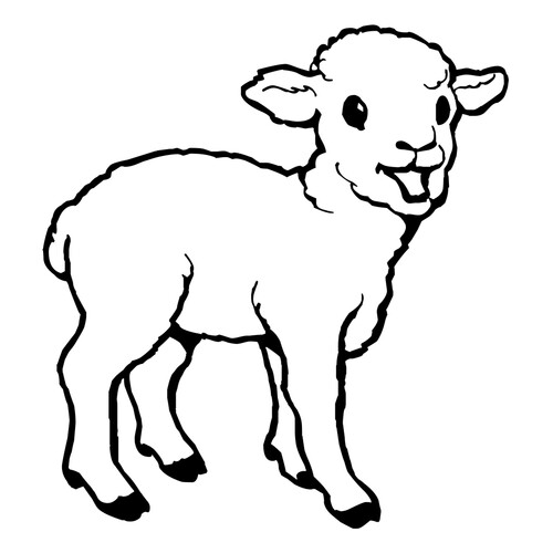 Young Lamb Coloring Page free printable Goat and Sheep Coloring Pages coloring page