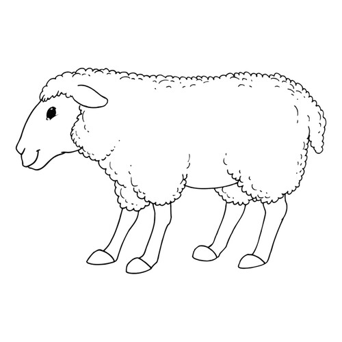 Lonely Sheep Coloring Page free printable Goat and Sheep Coloring Pages coloring page