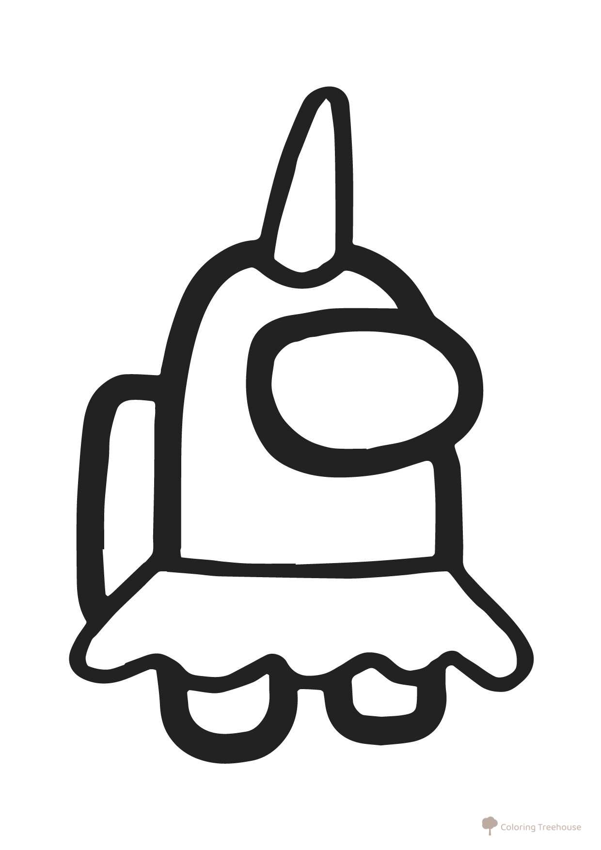 Página para colorear: Among Us mini-unicornio dibujo para colorear gratis de Páginas para colorear de Among Us