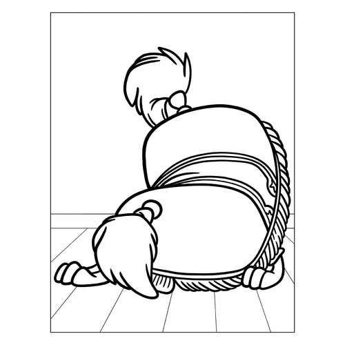 Página para colorear: Perro Sultán dibujo para colorear gratis de Páginas para colorear de La Bella y la Bestia