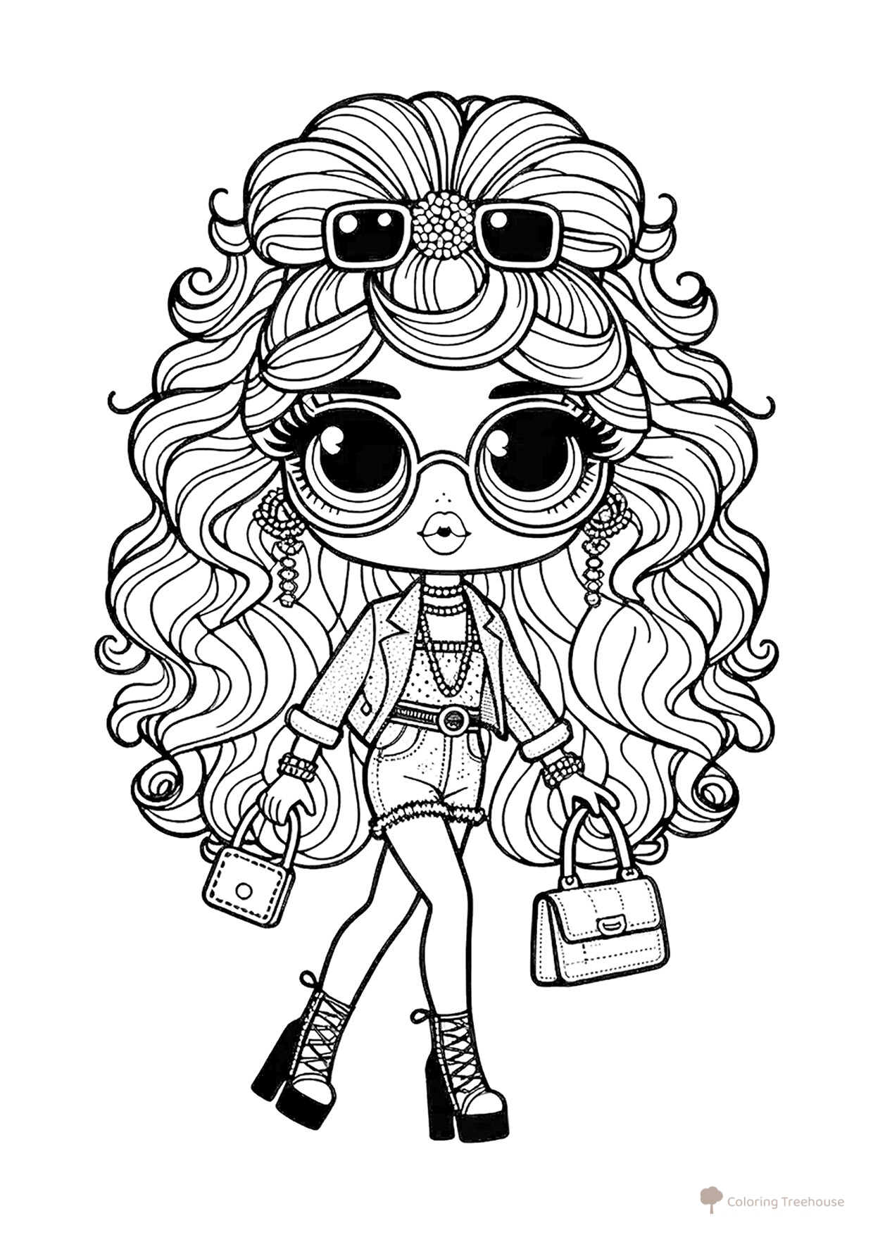 LOL Doll Teacher Coloring Page free printable Doll Coloring Pages coloring page