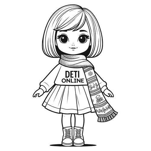 Página para colorear «Muñeca deportiva de moda» dibujo para colorear gratis de Páginas para colorear de muñecas