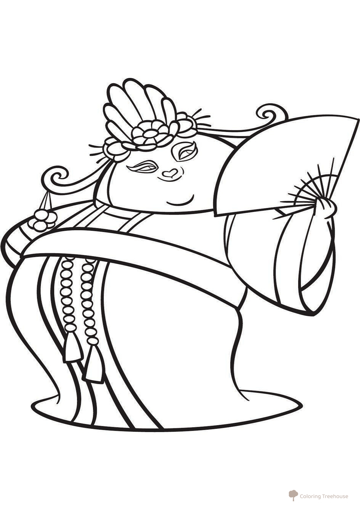 Página para colorear de Mei Mei dibujo para colorear gratis de Páginas para colorear de Kung Fu Panda 3