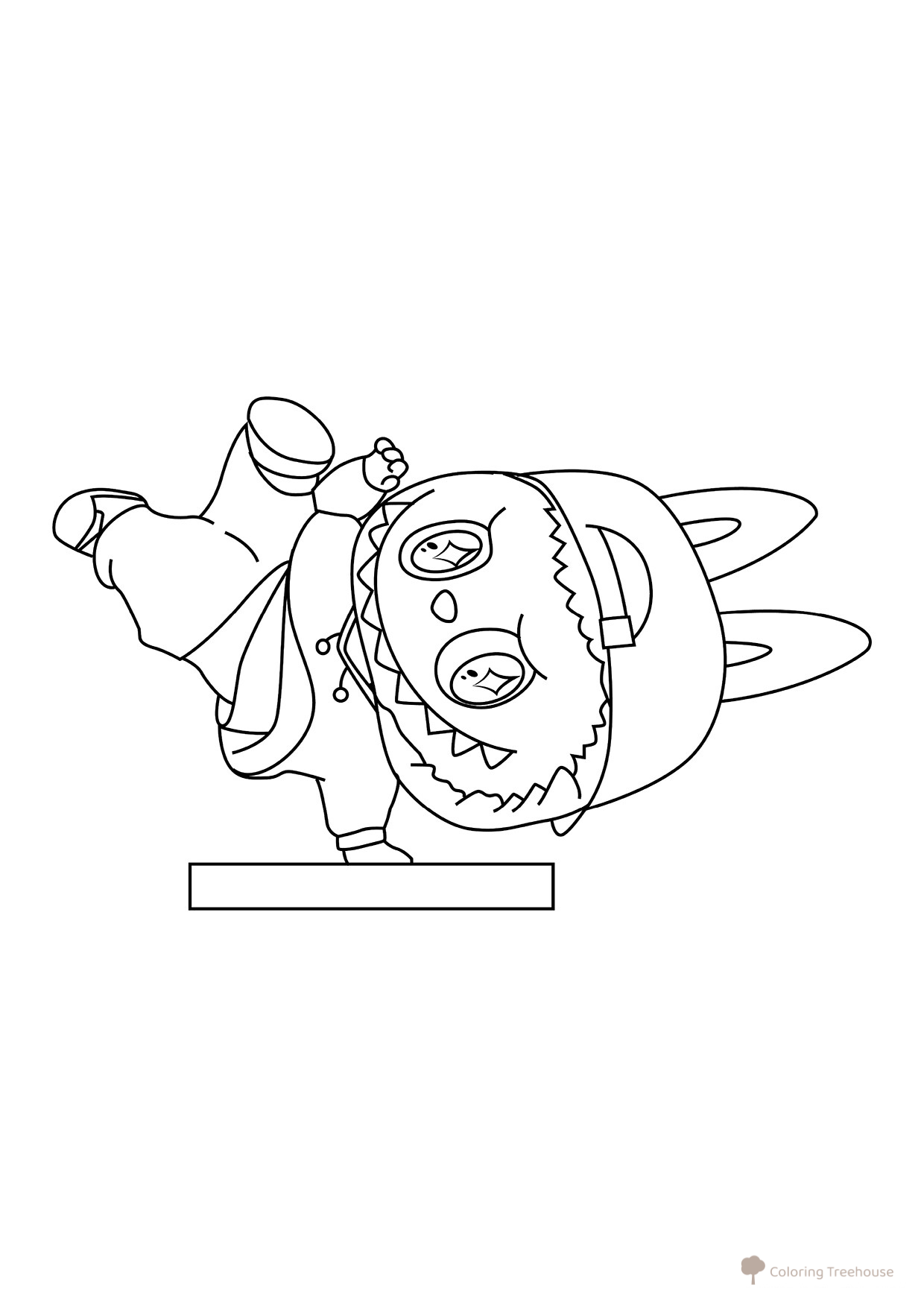 Labubu Hip Hop Coloring Page free printable Labubu Coloring Pages coloring page