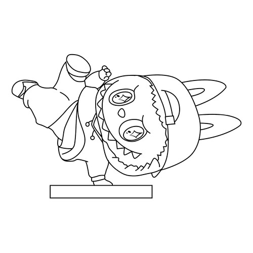 Labubu Hip Hop Coloring Page free printable Labubu Coloring Pages coloring page