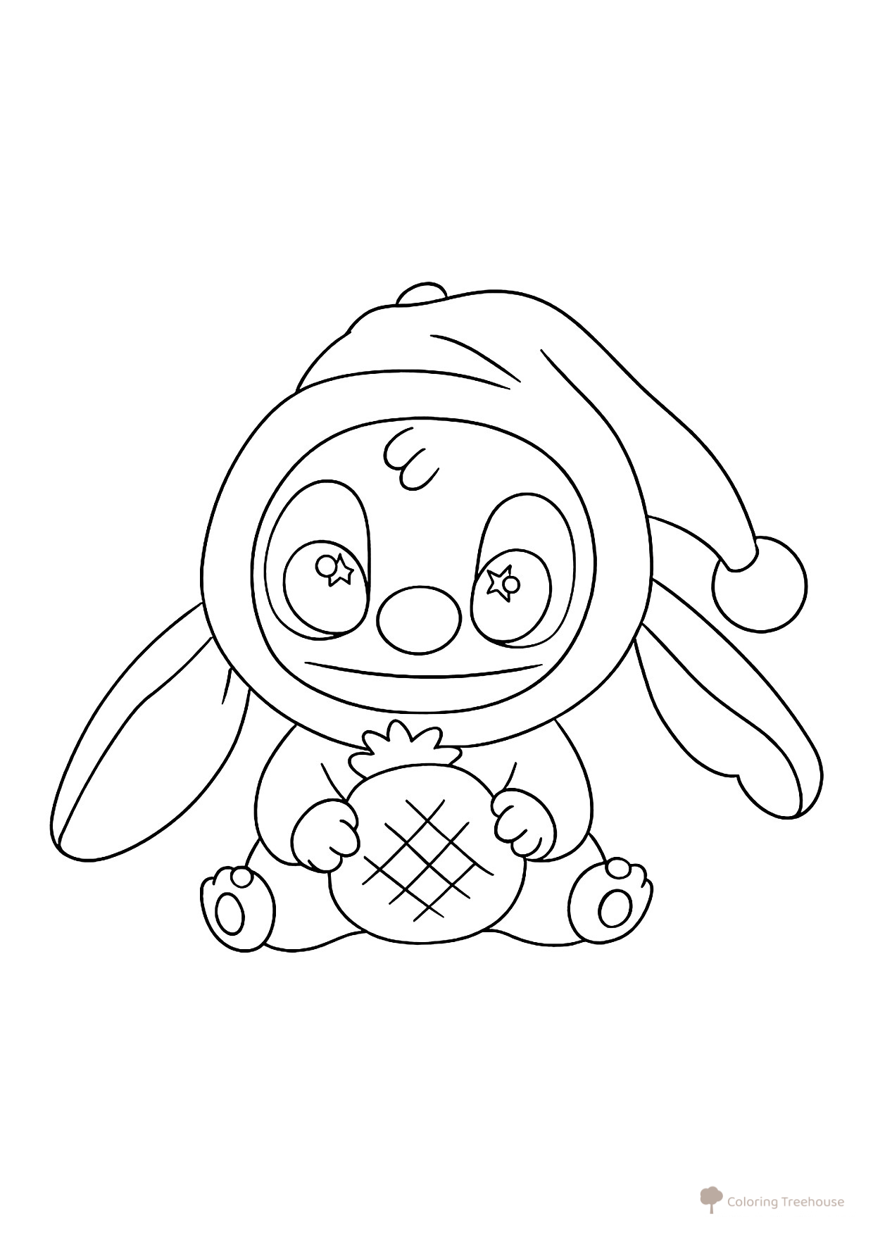 Labubu Stitch Coloring Page free printable Labubu Coloring Pages coloring page