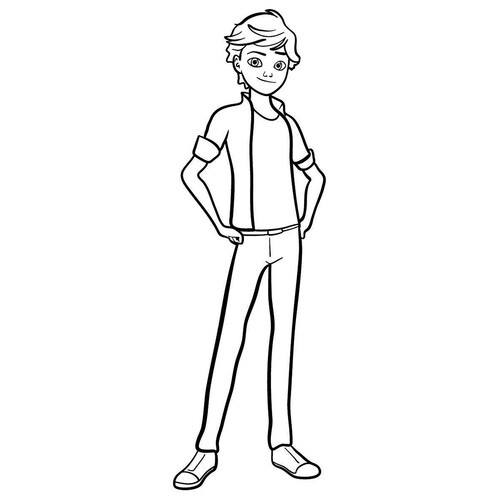 Página para colorear: Adrian Agrest a tamaño completo dibujo para colorear gratis de Páginas para colorear de Ladybug y Cat Noir