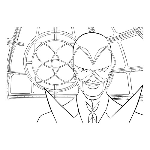 Hawk Moth Coloring Page by the Window free printable Miraculous Ladybug and Cat Noir Coloring Pages coloring page