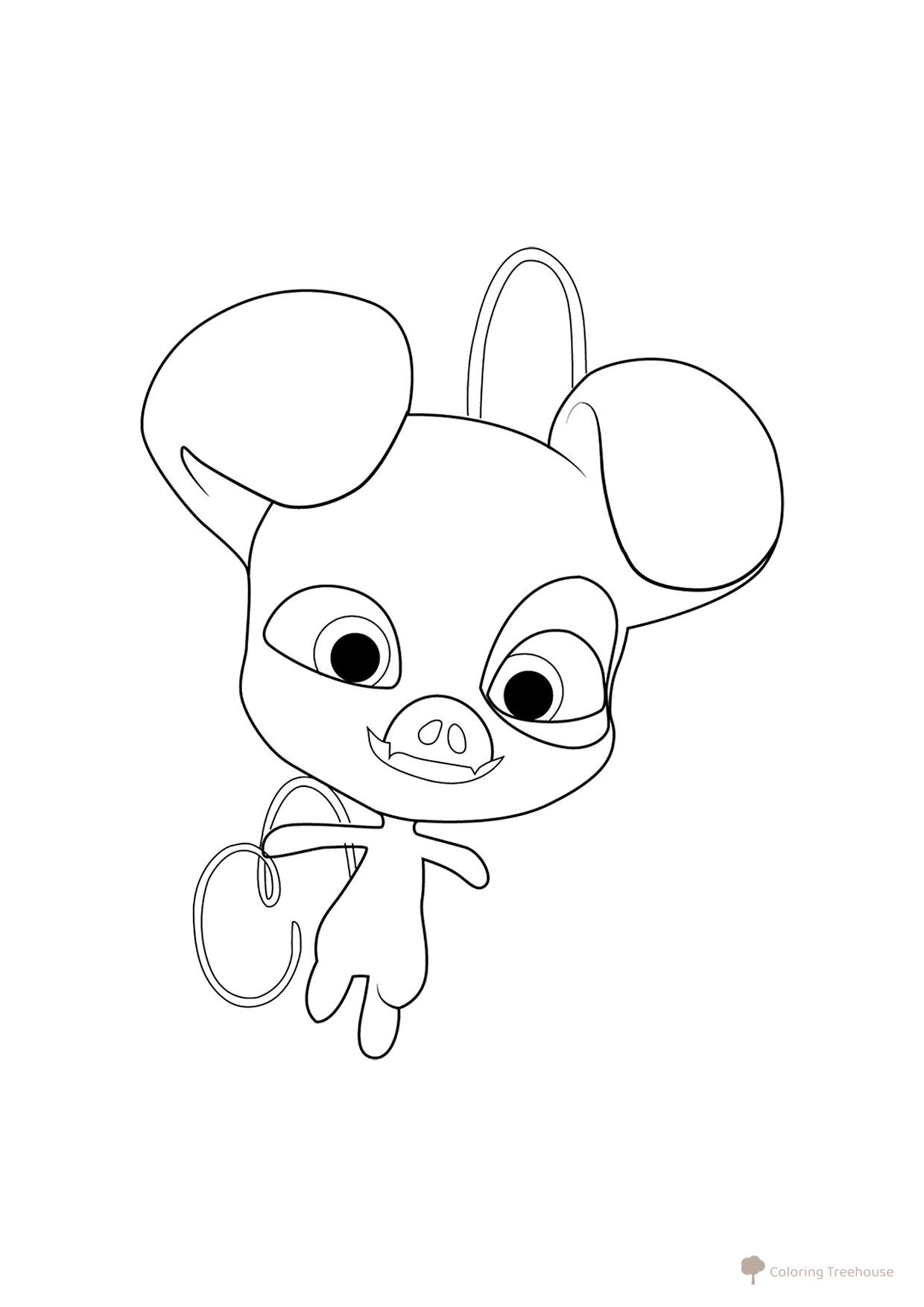 Página para colorear Daisy — Kwami de la celebración dibujo para colorear gratis de Páginas para colorear de Ladybug y Cat Noir