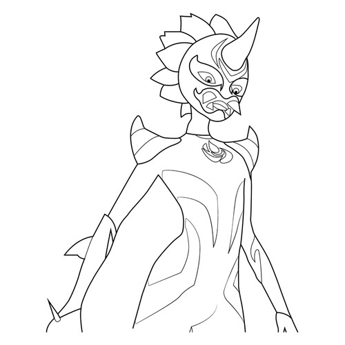 Kagami in an Oni-chan Costume Coloring Page free printable Miraculous Ladybug and Cat Noir Coloring Pages coloring page