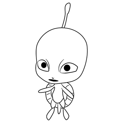 Wayzz (Kwami) Coloring Page free printable Miraculous Ladybug and Cat Noir Coloring Pages coloring page