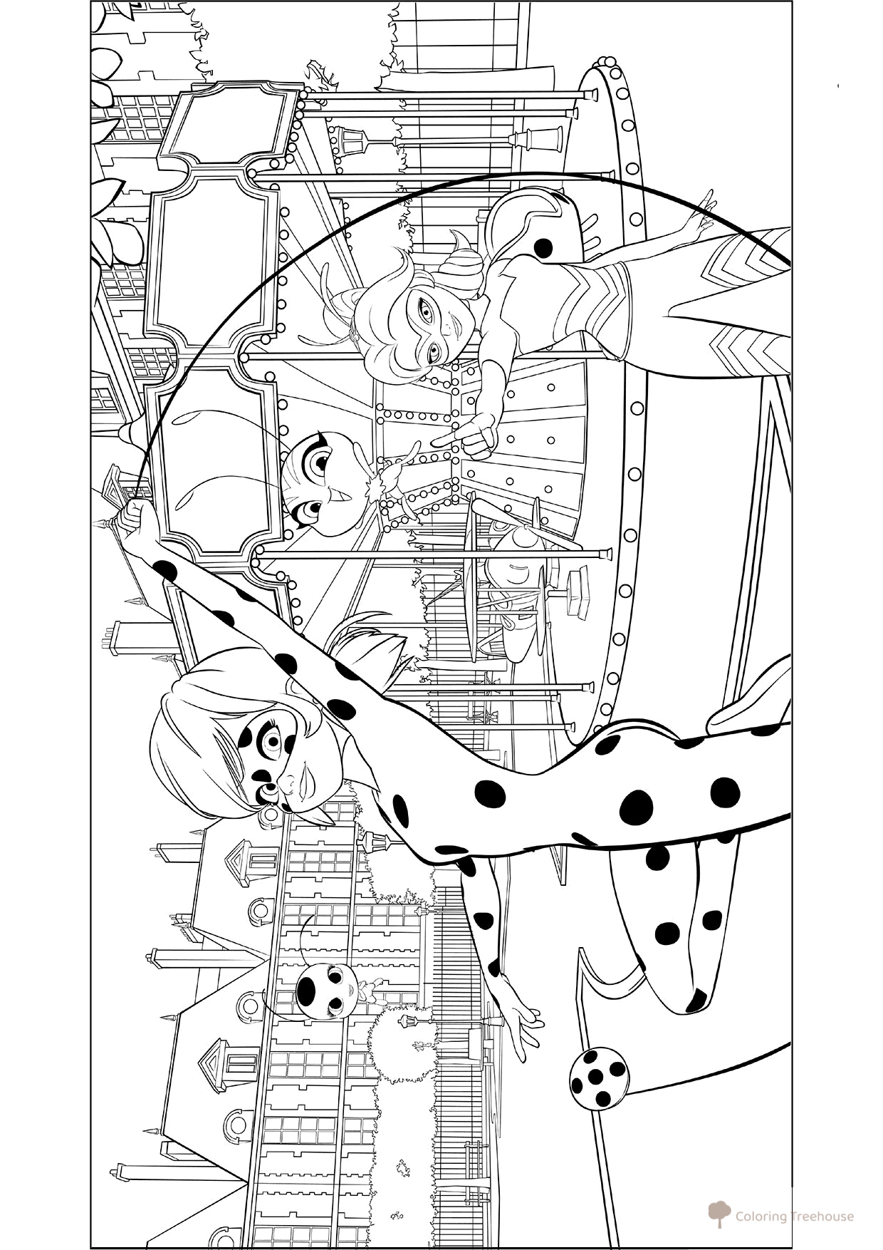 Dibujos para colorear de Ladybug y Lady Bee dibujo para colorear gratis de Páginas para colorear de Ladybug y Cat Noir