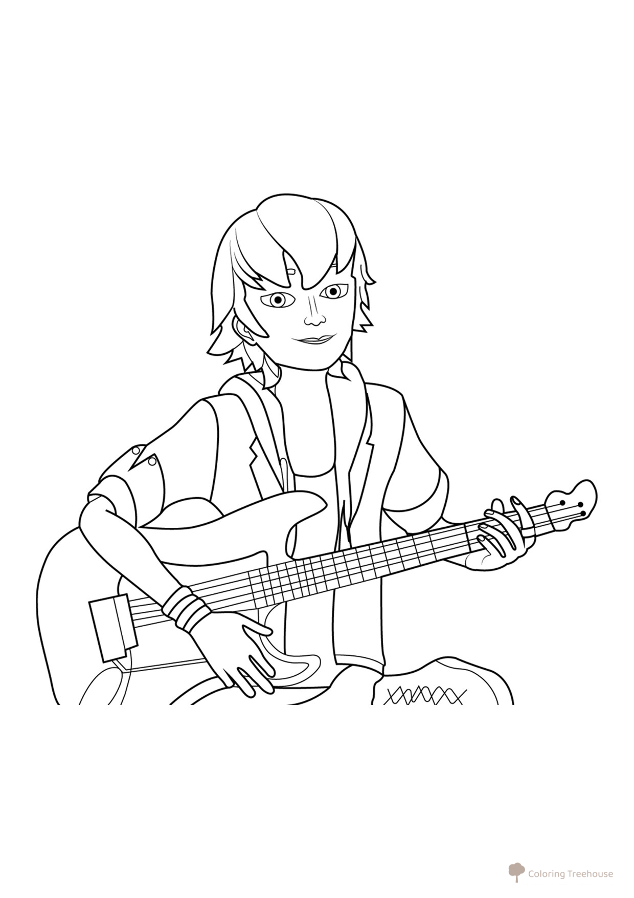 Luka Cuffen de Ladybug para colorear dibujo para colorear gratis de Páginas para colorear de Ladybug y Cat Noir