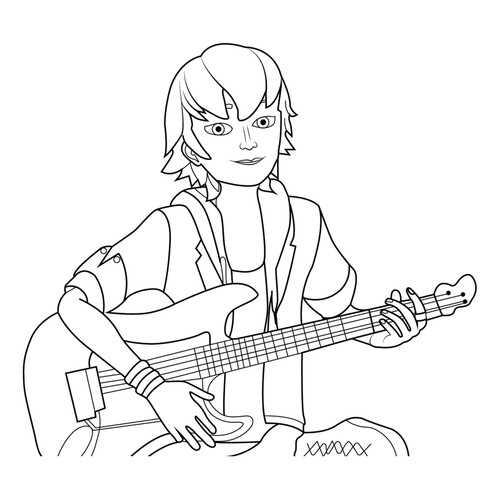 Luka Cuffen de Ladybug para colorear dibujo para colorear gratis de Páginas para colorear de Ladybug y Cat Noir
