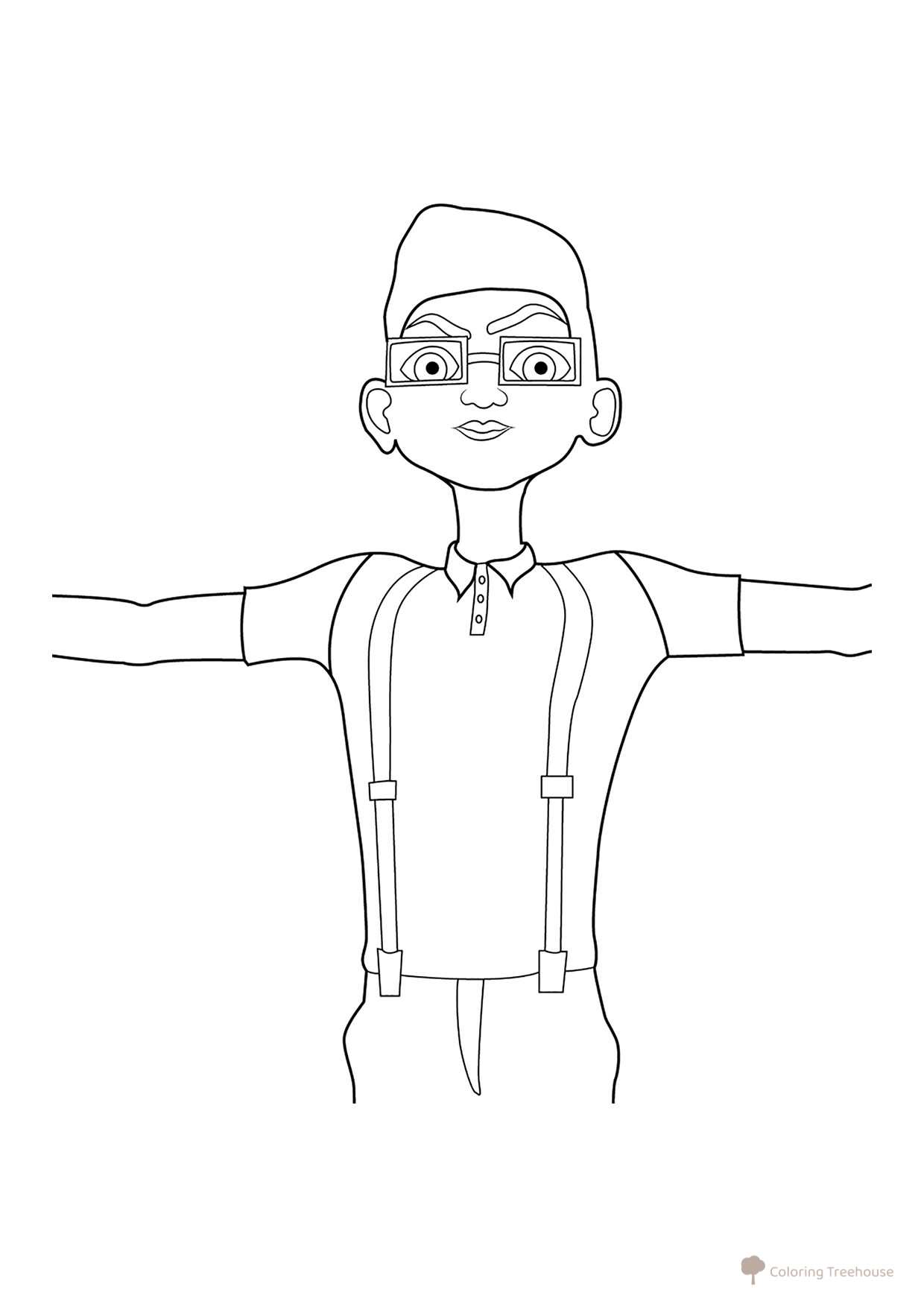 Max Kanté Coloring Page from Ladybug free printable Miraculous Ladybug and Cat Noir Coloring Pages coloring page
