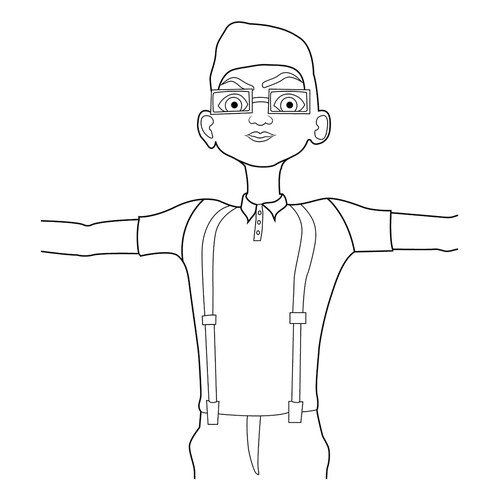 Max Kanté Coloring Page from Ladybug free printable Miraculous Ladybug and Cat Noir Coloring Pages coloring page