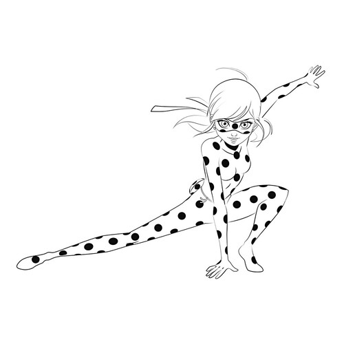 Página para colorear de Marinette Dupain-Cheng dibujo para colorear gratis de Páginas para colorear de Ladybug y Cat Noir