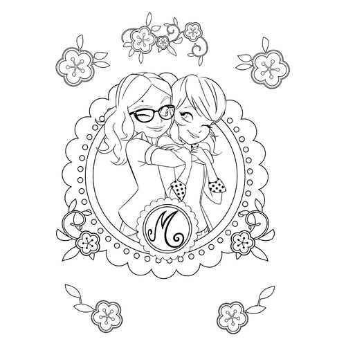 Colorear: Marinette y Alya — Mejores Amigas dibujo para colorear gratis de Páginas para colorear de Ladybug y Cat Noir