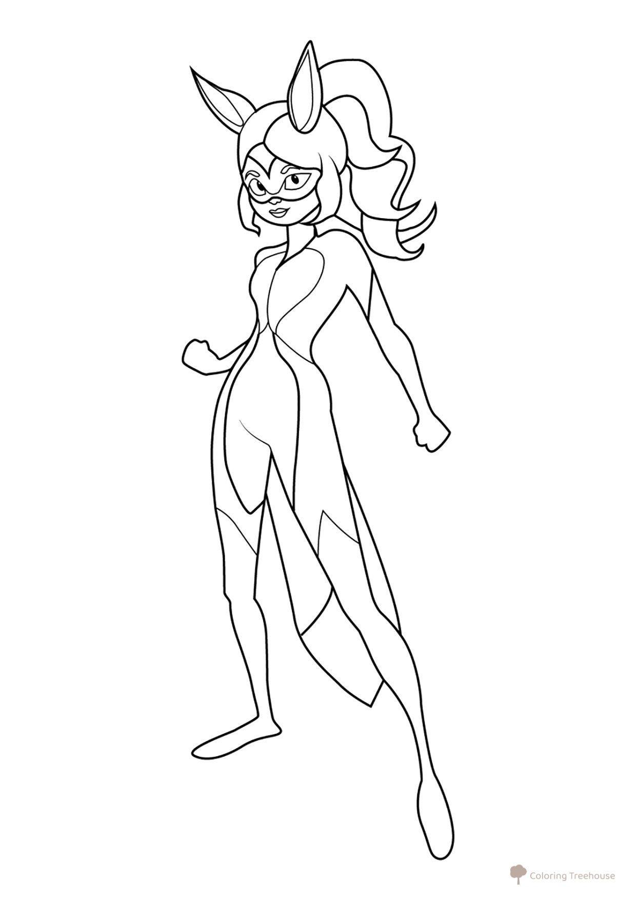 Página para colorear: Rena Ruzh a tamaño completo dibujo para colorear gratis de Páginas para colorear de Ladybug y Cat Noir