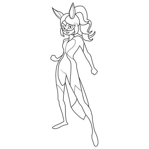 Página para colorear: Rena Ruzh a tamaño completo dibujo para colorear gratis de Páginas para colorear de Ladybug y Cat Noir