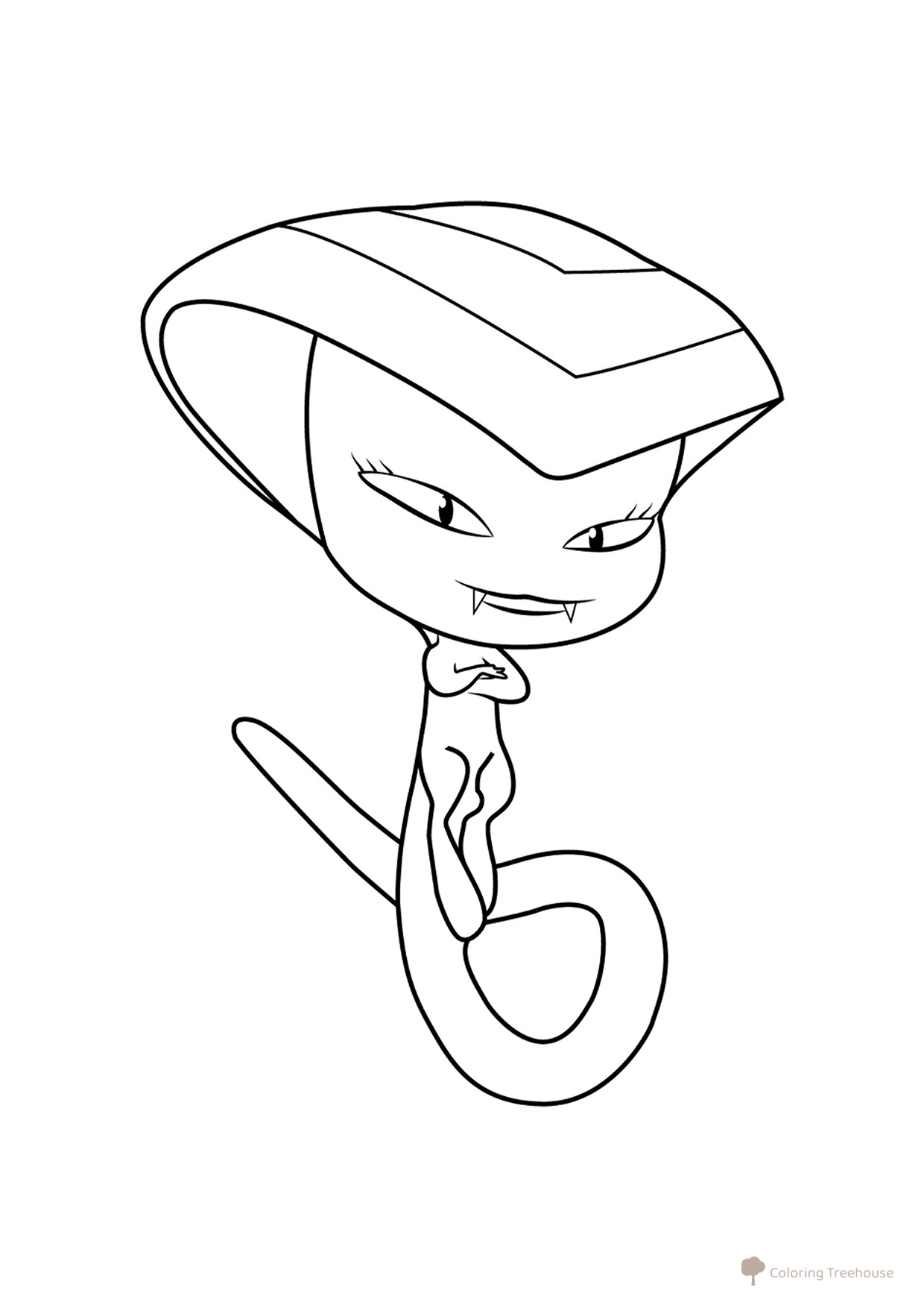 Sass — Kwami of Intuition Coloring Page free printable Miraculous Ladybug and Cat Noir Coloring Pages coloring page