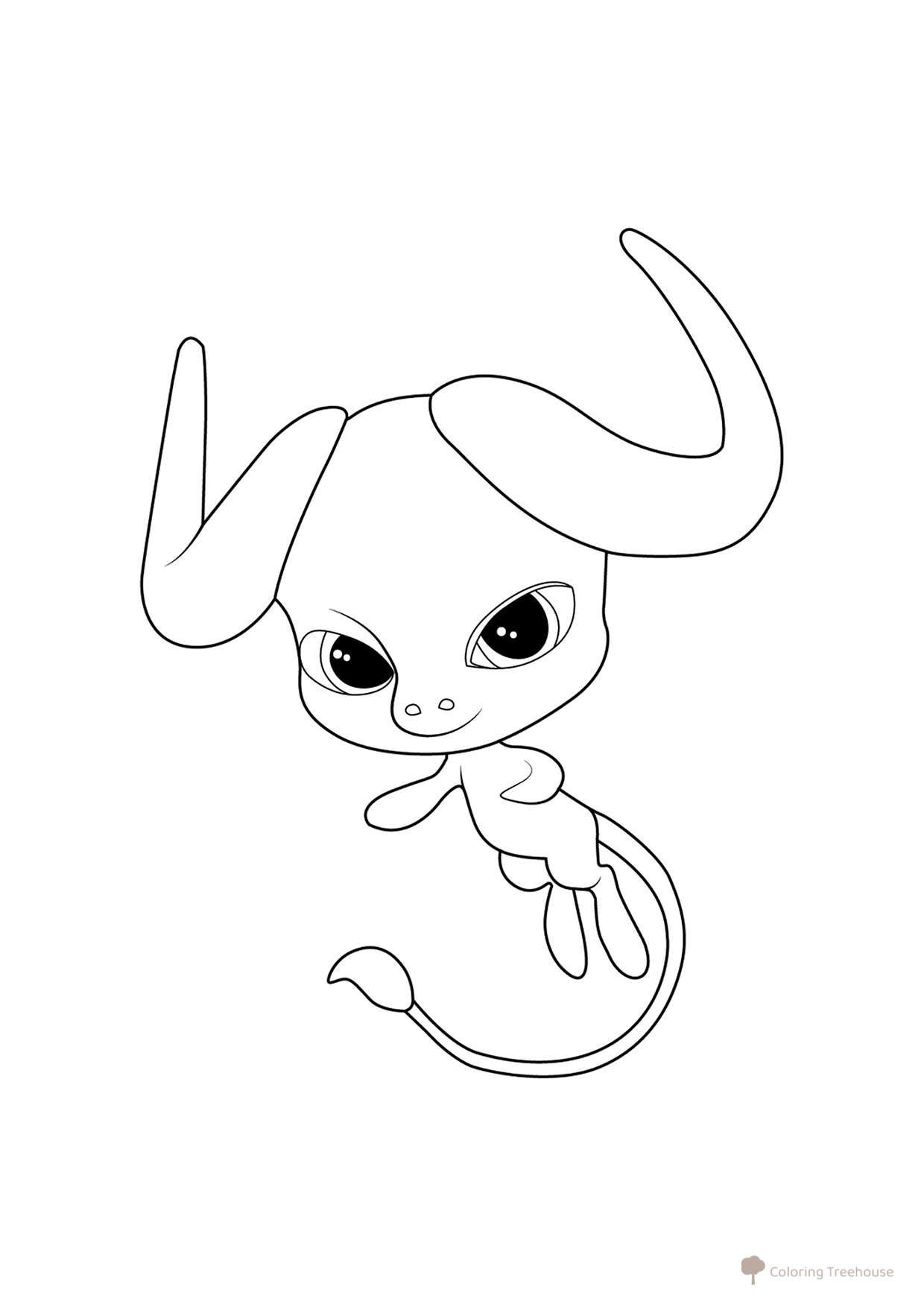 Página para colorear Stompp — Kwami de la determinación dibujo para colorear gratis de Páginas para colorear de Ladybug y Cat Noir