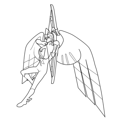 Página para colorear: Cupido Oscuro de Ladybug dibujo para colorear gratis de Páginas para colorear de Ladybug y Cat Noir