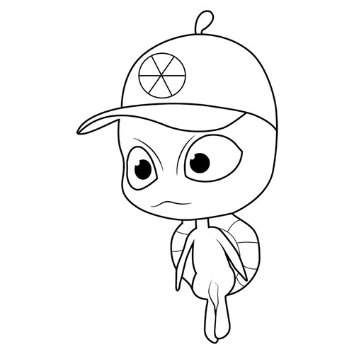 Vayzz — квами защиты (раскраска) dibujo para colorear gratis de Páginas para colorear de Ladybug y Cat Noir