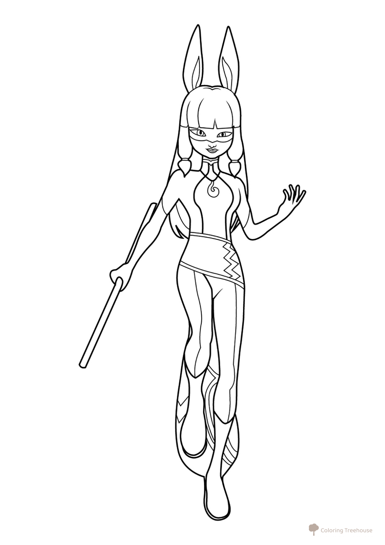 Página para colorear de Volpina (de Ladybug) dibujo para colorear gratis de Páginas para colorear de Ladybug y Cat Noir