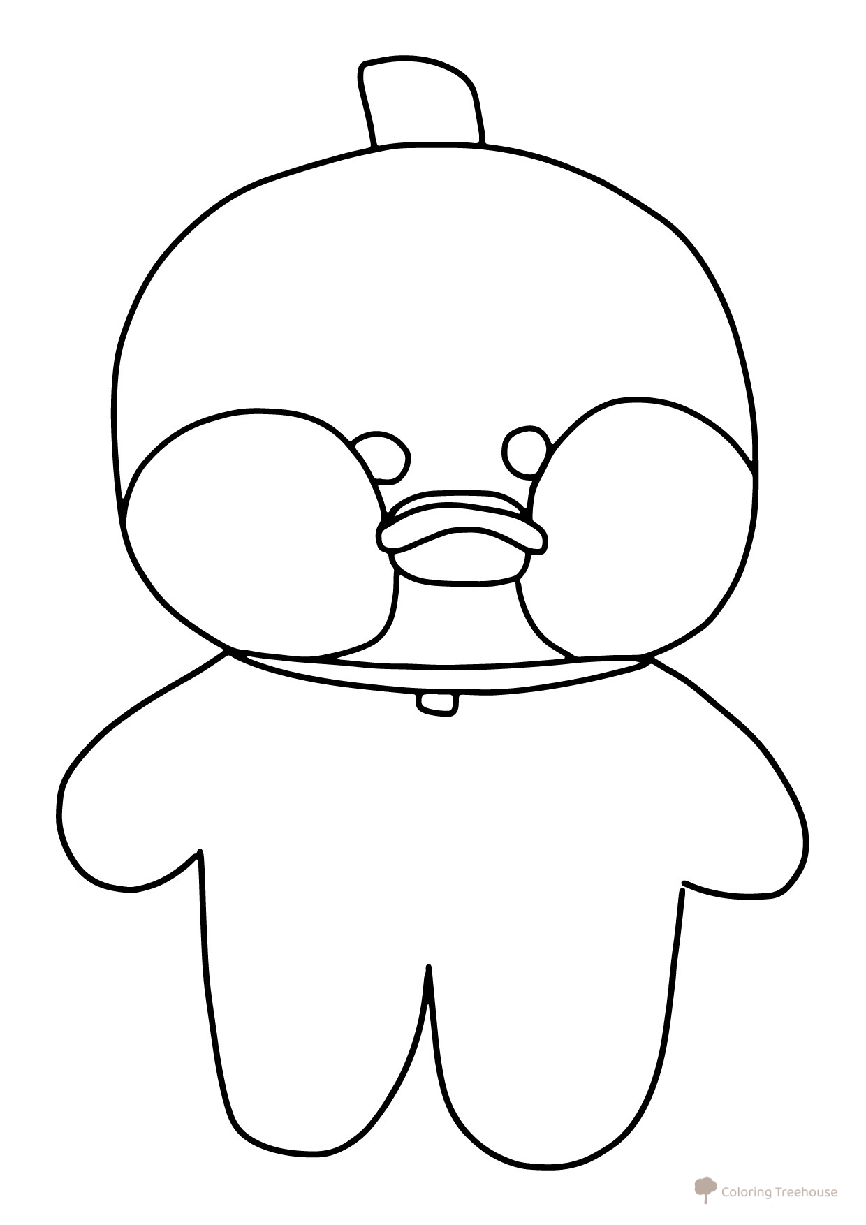 Página para colorear del patito Lalafanfan para los más pequeños dibujo para colorear gratis de Lalafanfan, la patita para colorear