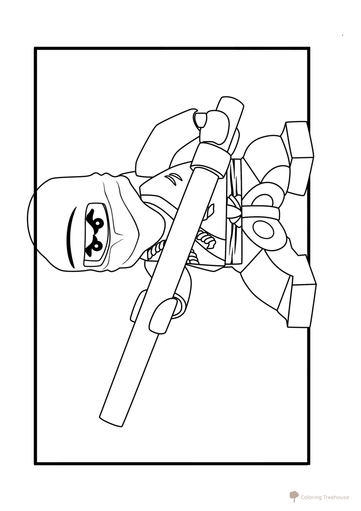 Página para colorear: Ninja negro dibujo para colorear gratis de Páginas para colorear de LEGO Ninjago
