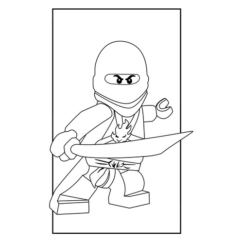 Ninjago: hoja para colorear de Kai dibujo para colorear gratis de Páginas para colorear de LEGO Ninjago