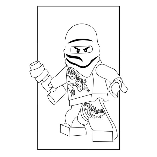 Páginas para colorear de Ninjago Zane dibujo para colorear gratis de Páginas para colorear de LEGO Ninjago